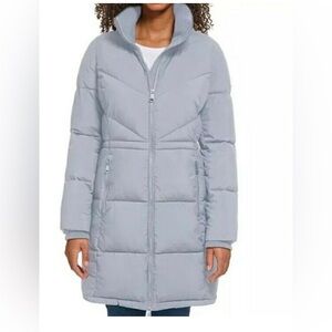 FREE SHIPPING Calvin Klein Women's Ice Blue Puffer Jacket